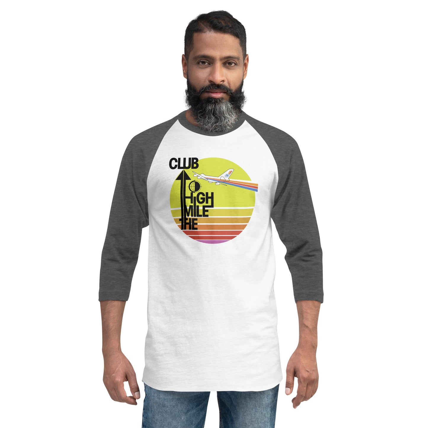 Retro "Mile High Club" Raglan Tee - Unisex - 6 COLORS