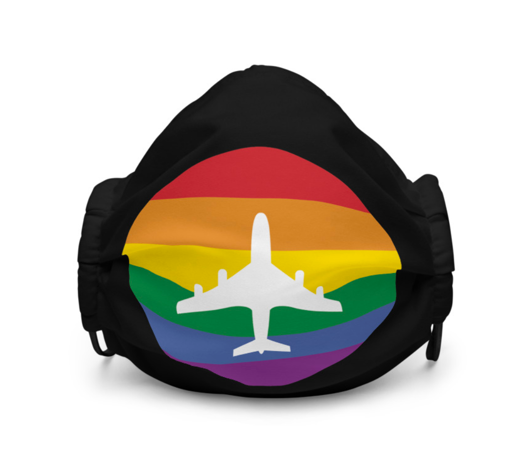 Plane Pride Face Mask (with nose wire and pocket for filter)