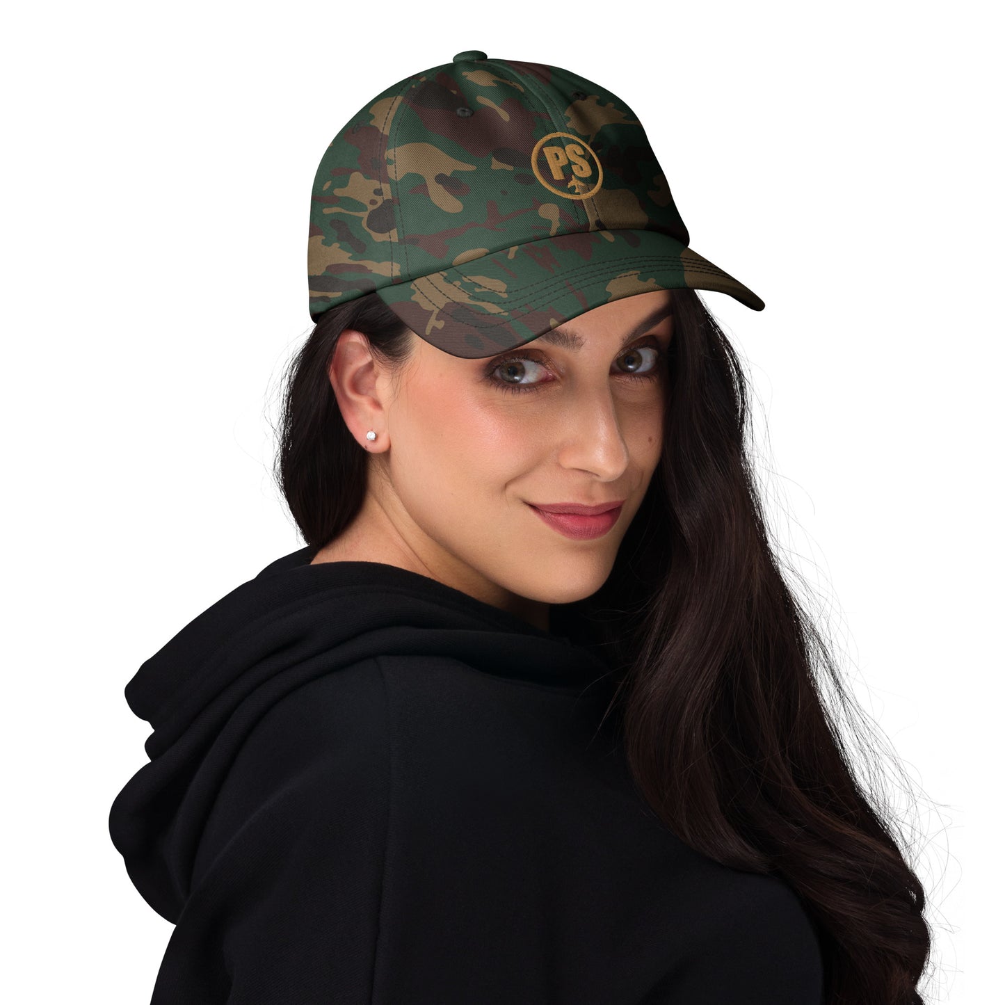 PS Embroidered Logo Camo Dad Hat