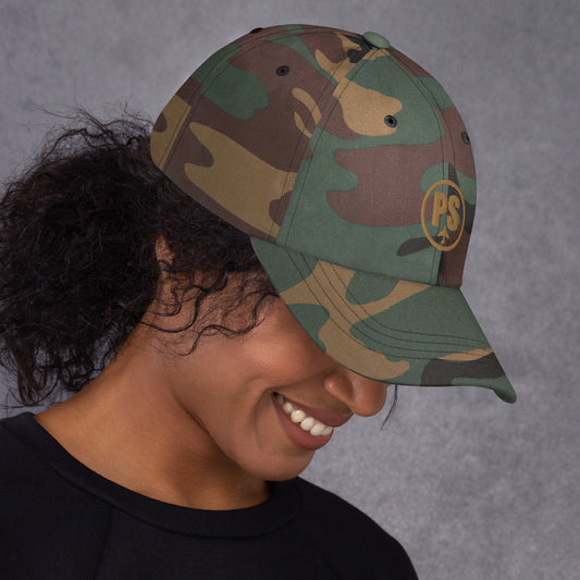 PS Embroidered Logo Camo Dad Hat