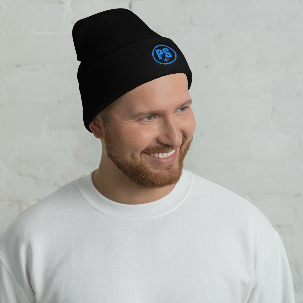 Passenger Shaming Embroidered Blue Thread Logo Cuffed Beanie - UNISEX - 4 COLORS