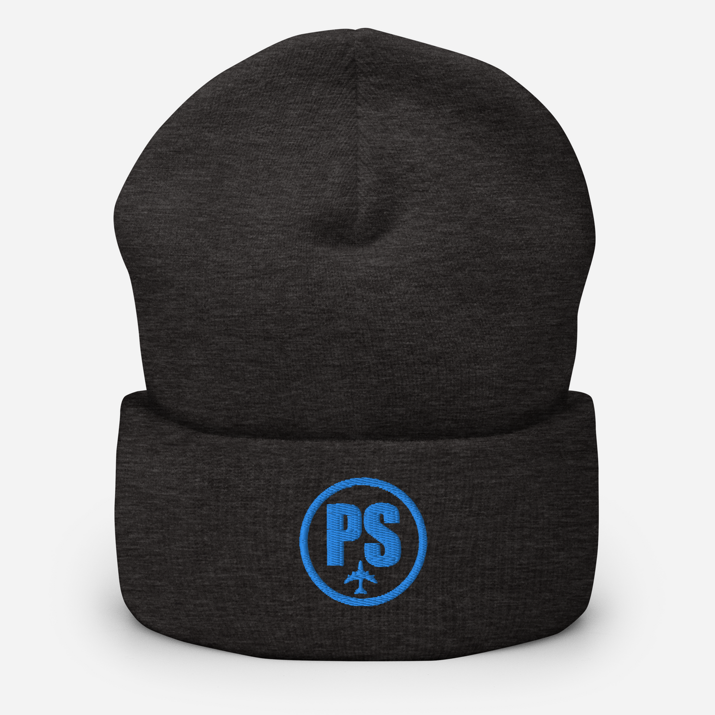 Passenger Shaming Embroidered Blue Thread Logo Cuffed Beanie - UNISEX - 4 COLORS