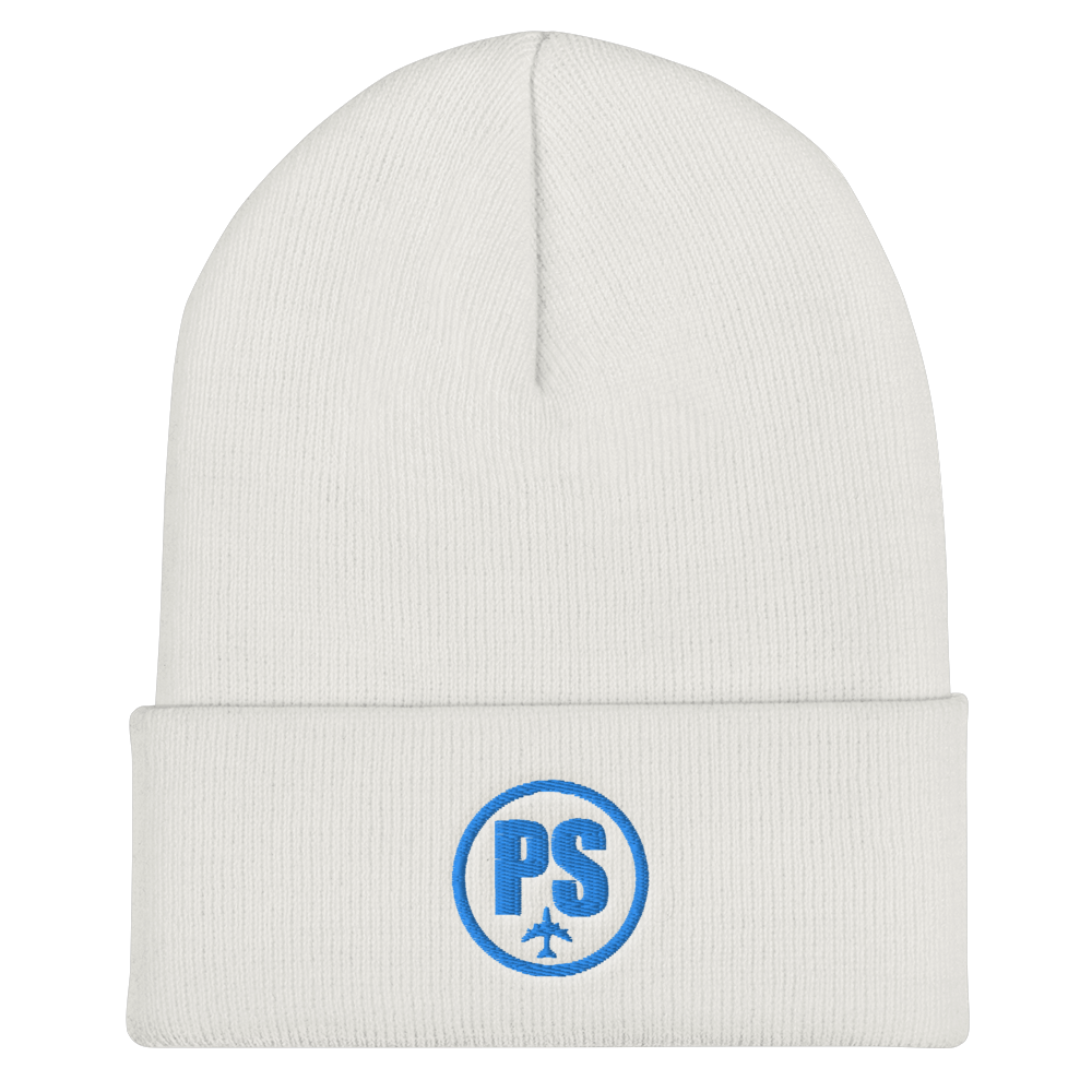 Passenger Shaming Embroidered Blue Thread Logo Cuffed Beanie - UNISEX - 4 COLORS