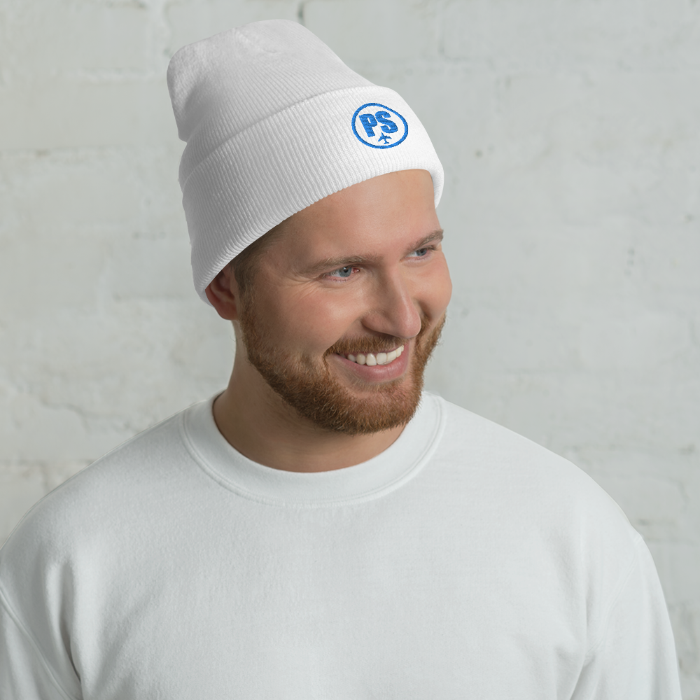 Passenger Shaming Embroidered Blue Thread Logo Cuffed Beanie - UNISEX - 4 COLORS