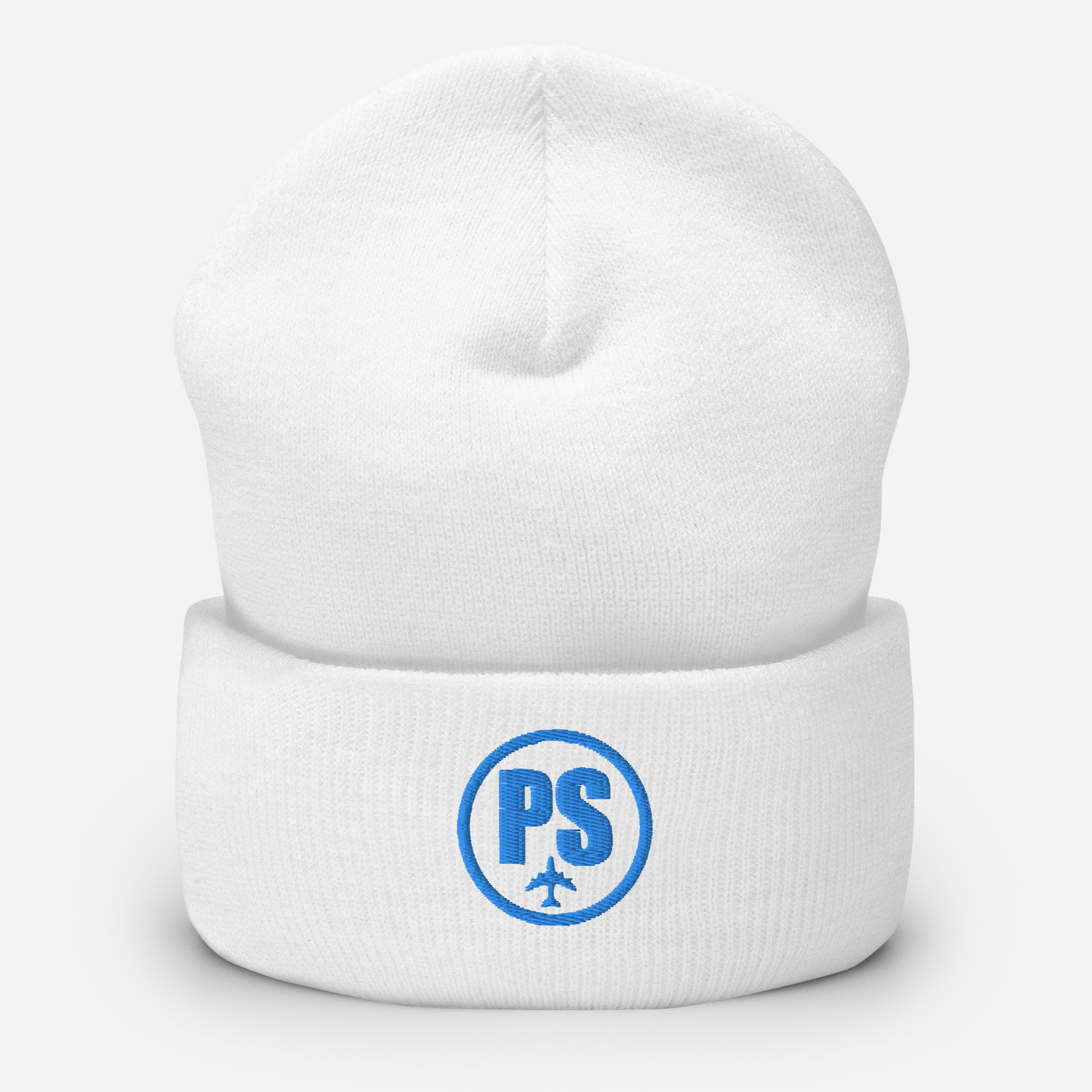 Passenger Shaming Embroidered Blue Thread Logo Cuffed Beanie - UNISEX - 4 COLORS