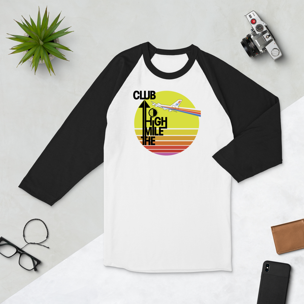 Retro "Mile High Club" Raglan Tee - Unisex - 4 COLORS