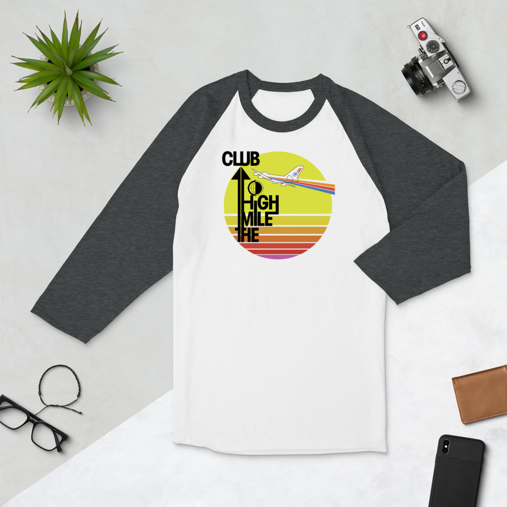 Retro "Mile High Club" Raglan Tee - Unisex - 4 COLORS