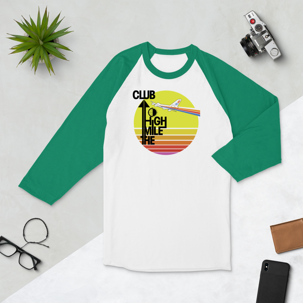 Retro "Mile High Club" Raglan Tee - Unisex - 4 COLORS