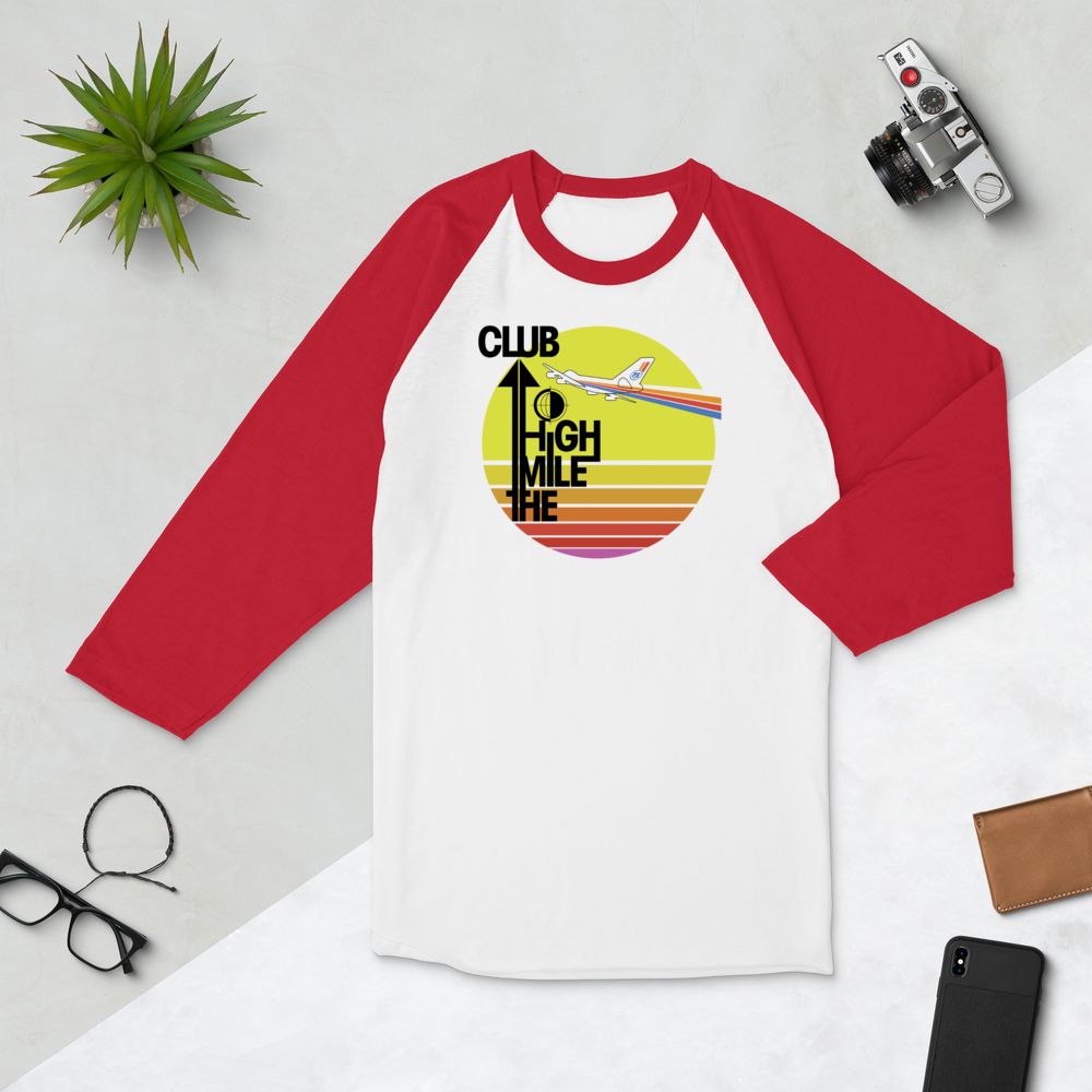 Retro "Mile High Club" Raglan Tee - Unisex - 4 COLORS