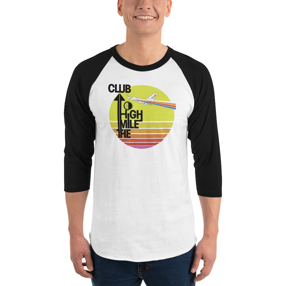 Retro "Mile High Club" Raglan Tee - Unisex - 4 COLORS