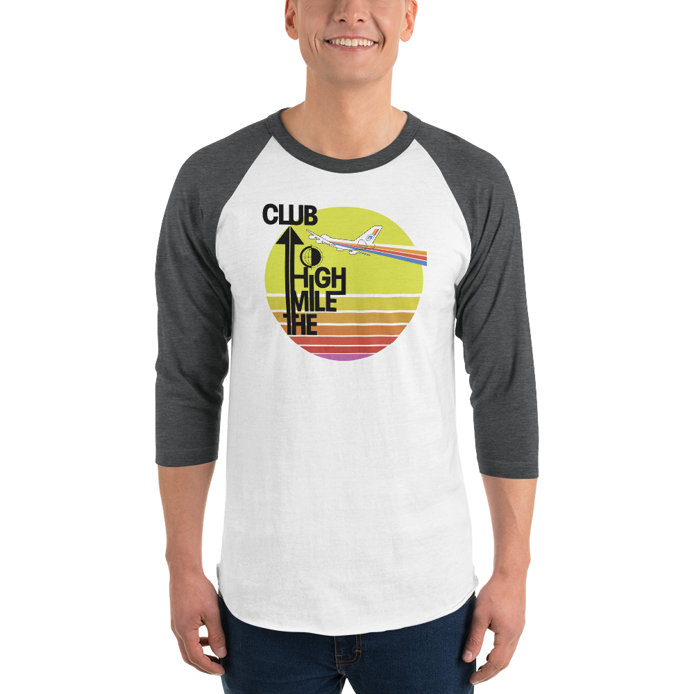 Retro "Mile High Club" Raglan Tee - Unisex - 4 COLORS