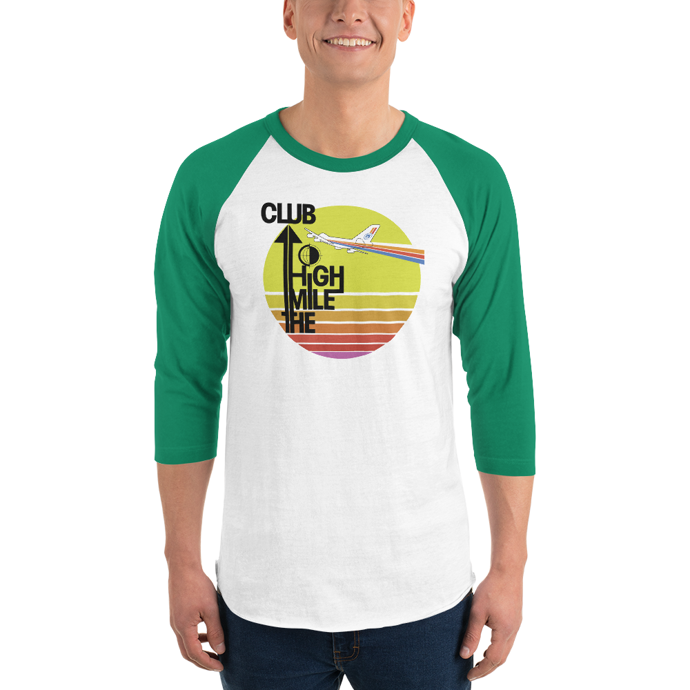 Retro "Mile High Club" Raglan Tee - Unisex - 4 COLORS