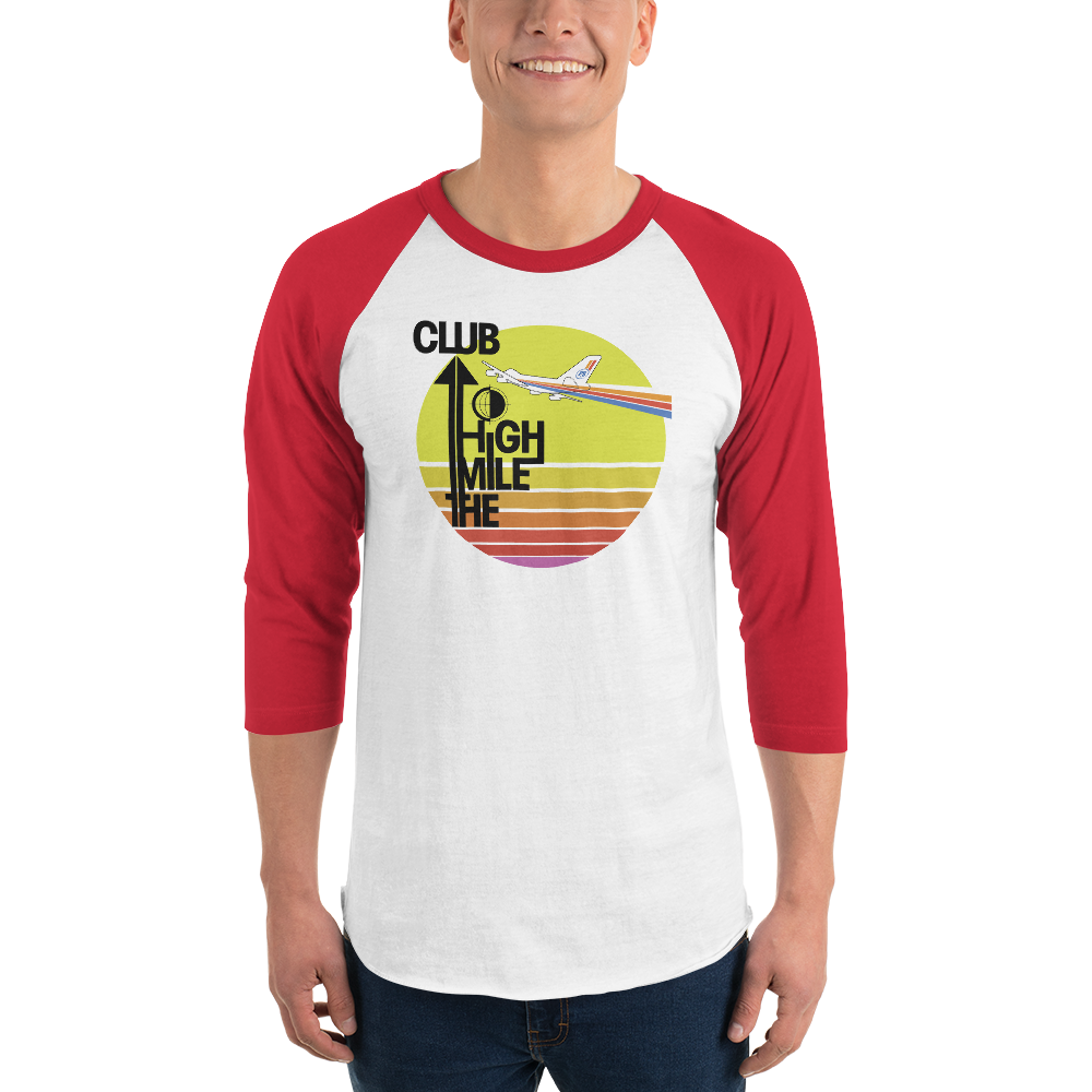 Retro "Mile High Club" Raglan Tee - Unisex - 4 COLORS
