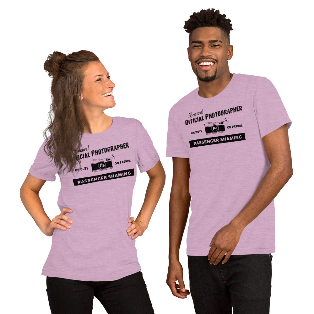 Official Passenger Shaming Photographer Tee - UNISEX - 6 COLORS