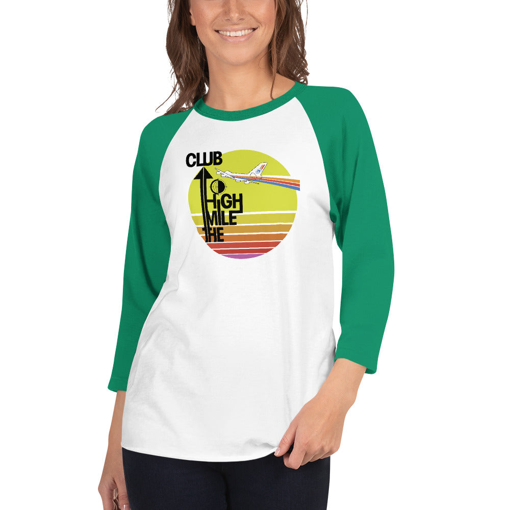 Retro "Mile High Club" Raglan Tee - Unisex - 4 COLORS