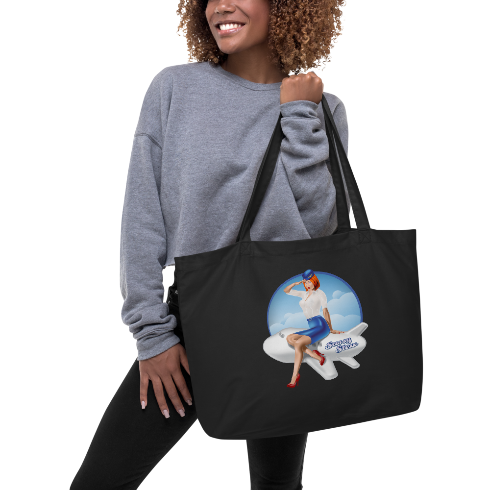 Large "Sassy Stew" Organic Tote Bag