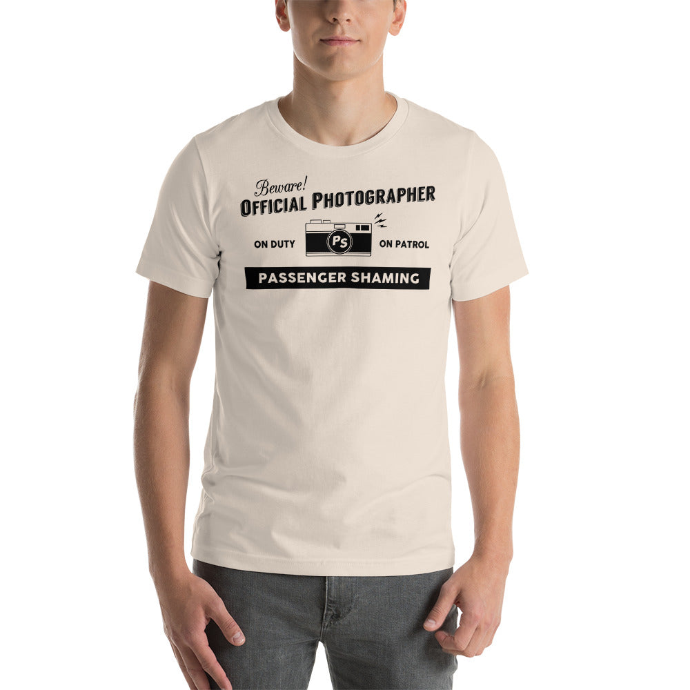 Official Passenger Shaming Photographer Tee - UNISEX - 6 COLORS