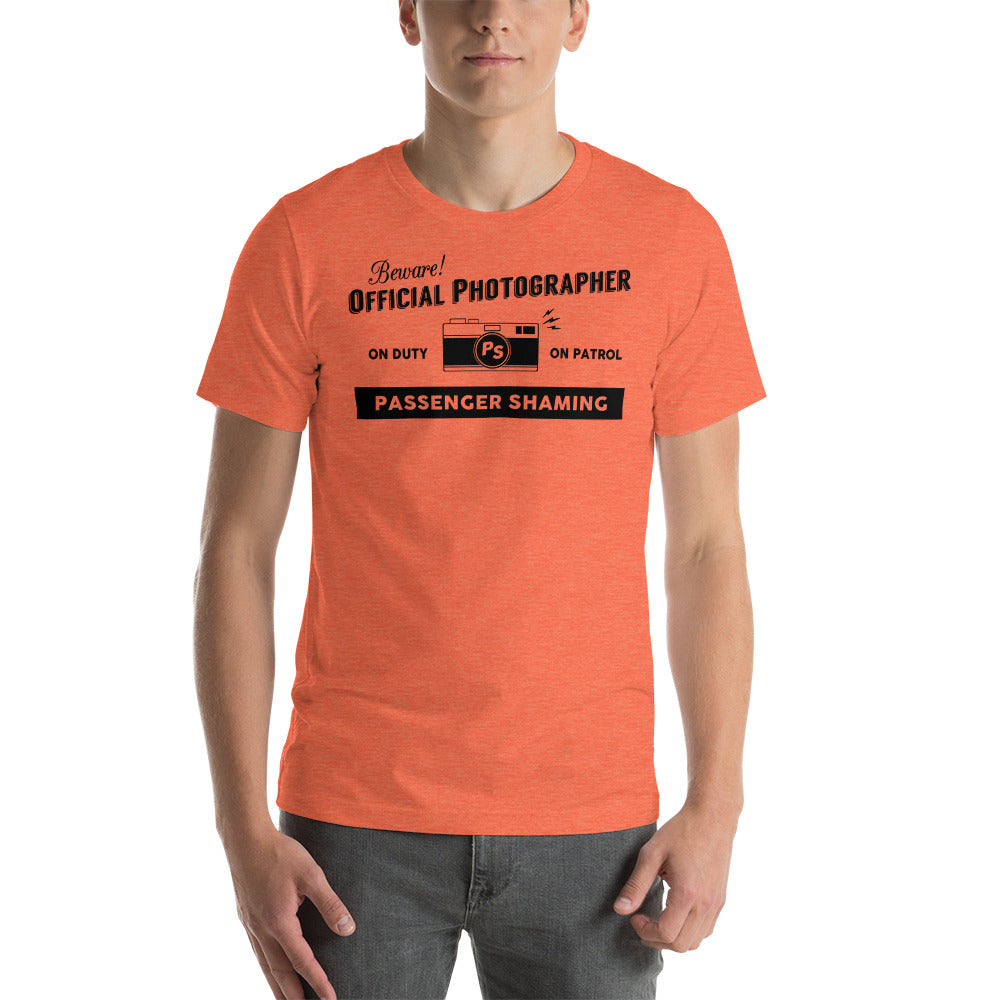 Official Passenger Shaming Photographer Tee - UNISEX - 6 COLORS