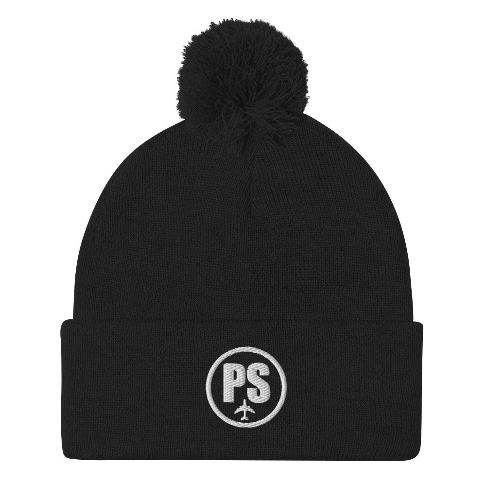 Passenger Shaming Embroidered Logo Pom-Pom Beanie - UNISEX - 5 COLORS