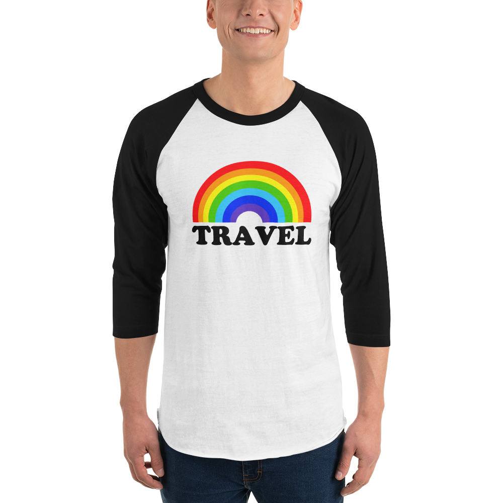Rainbow Travel Raglan Tee - UNISEX