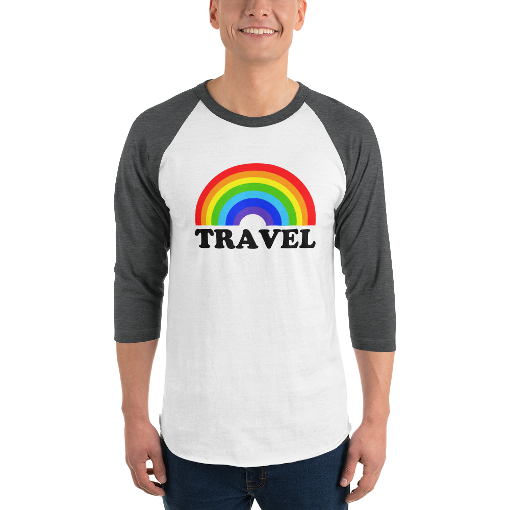 Rainbow Travel Raglan Tee - UNISEX