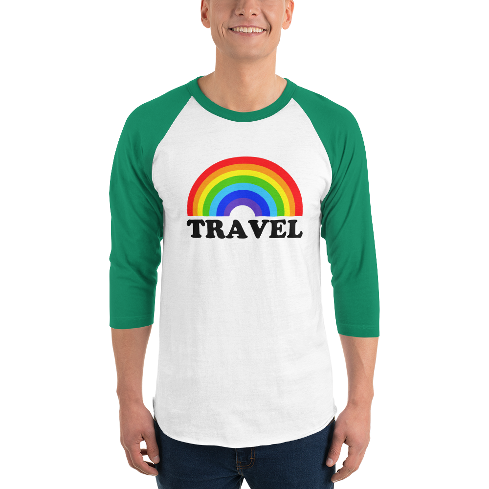 Rainbow Travel Raglan Tee - UNISEX