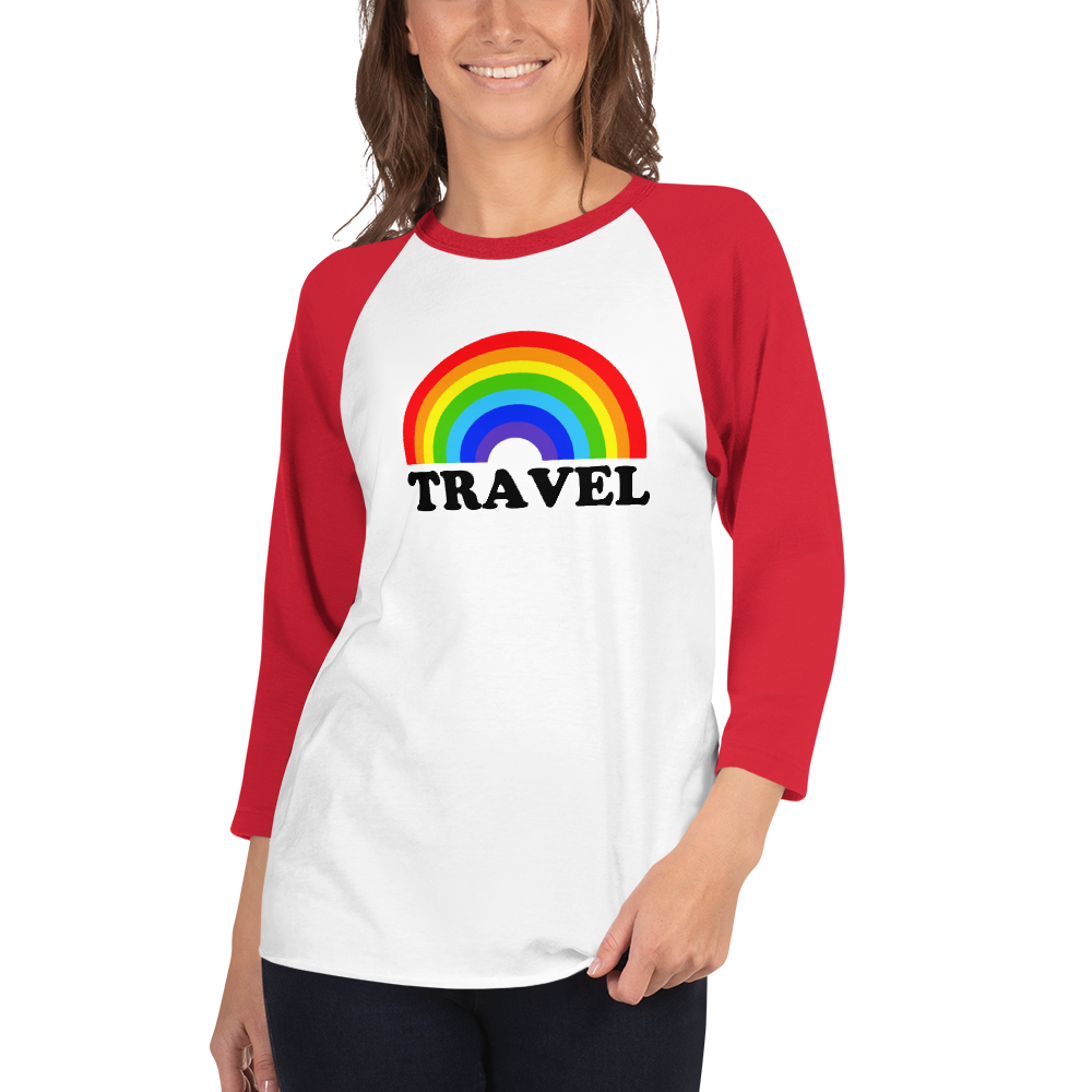 Rainbow Travel Raglan Tee - UNISEX