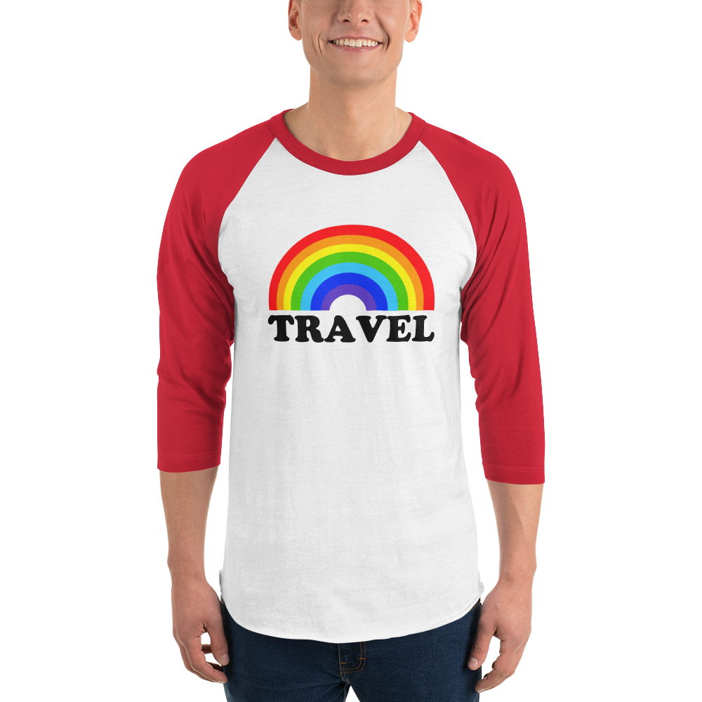 Rainbow Travel Raglan Tee - UNISEX