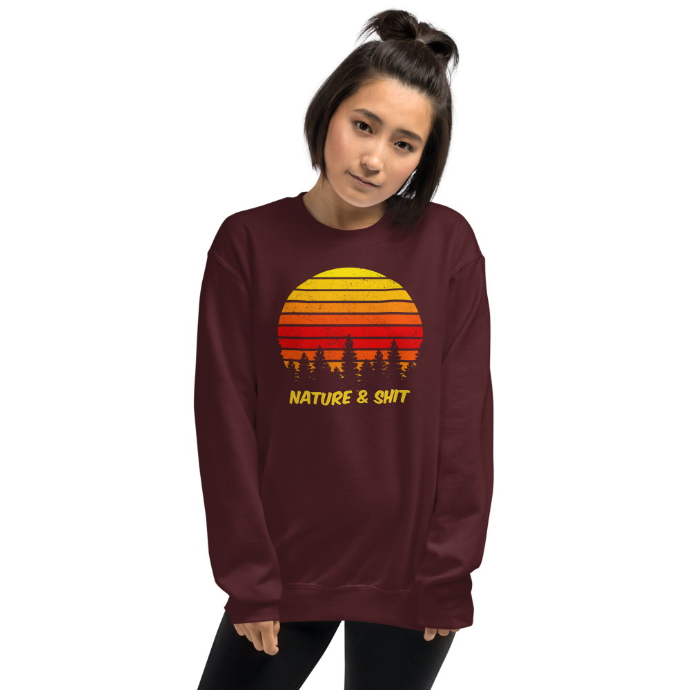 Retro Nature & Shit Crew Sweatshirt - UNISEX - 4 COLORS