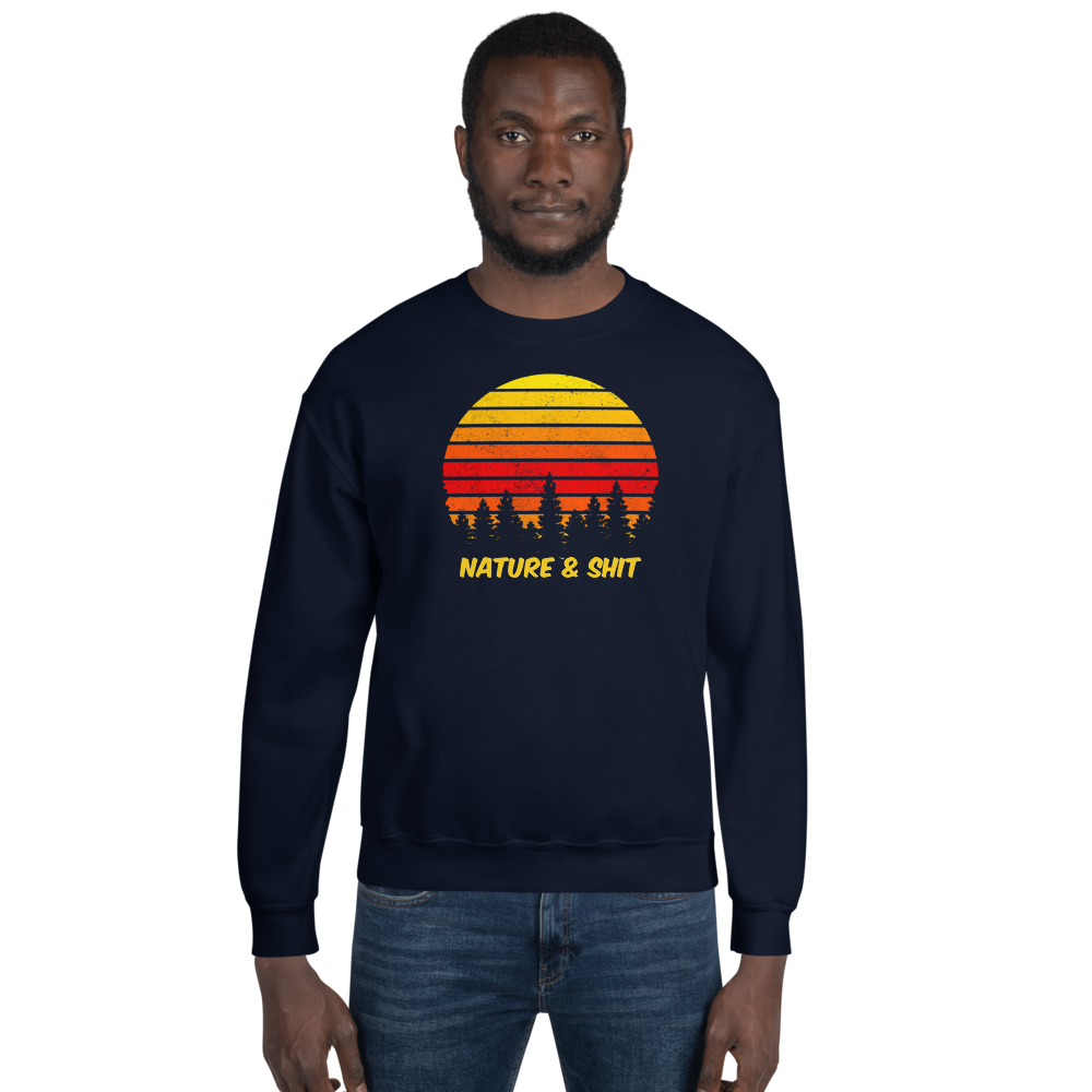 Retro Nature & Shit Crew Sweatshirt - UNISEX - 4 COLORS