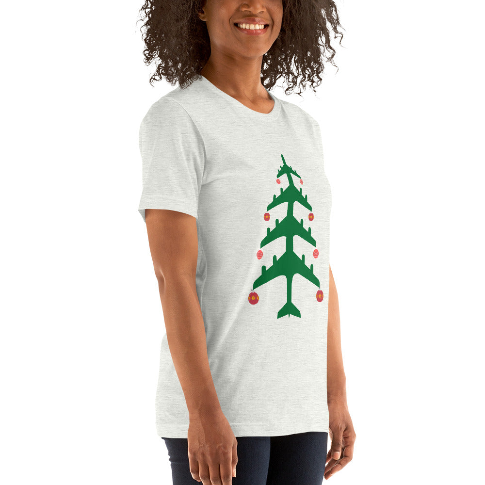 Airplane Christmas Tree Tee - UNISEX - 4 COLORS