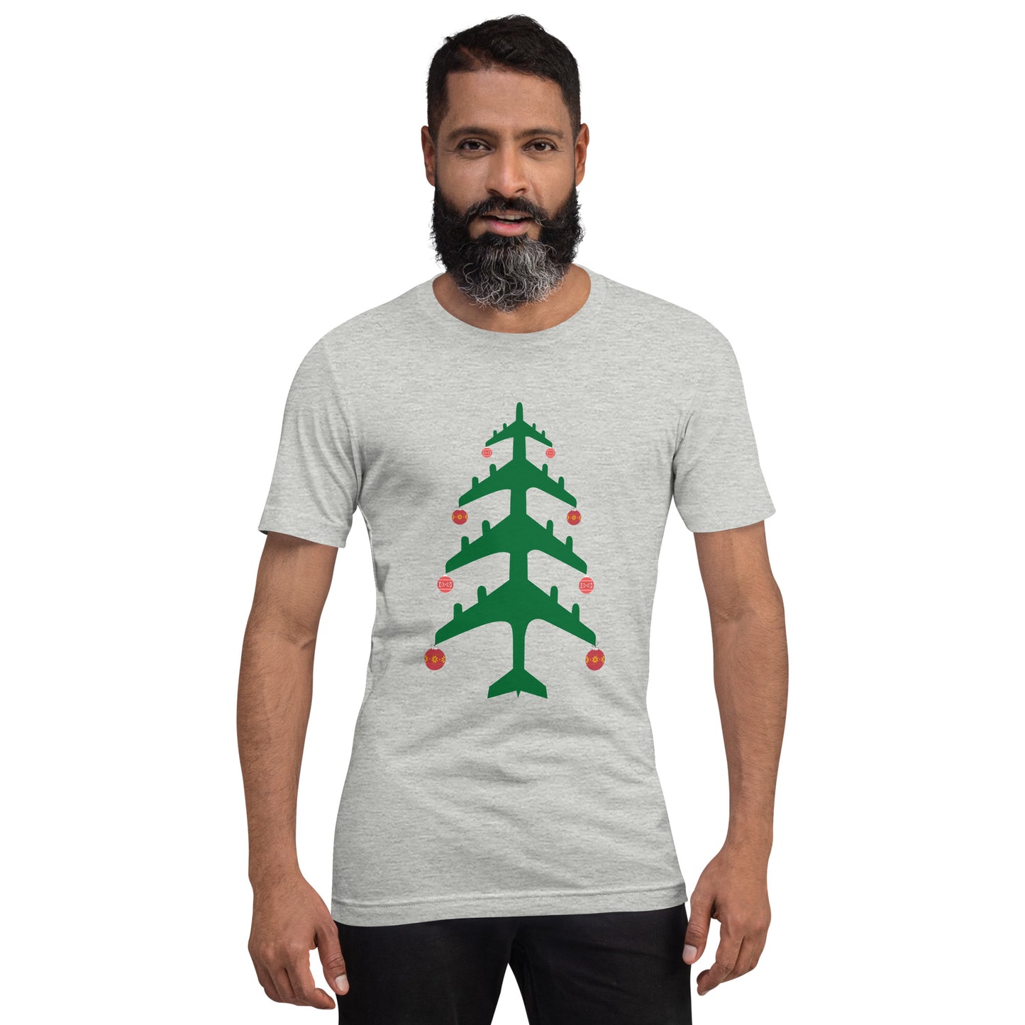 Airplane Christmas Tree Tee - UNISEX - 4 COLORS