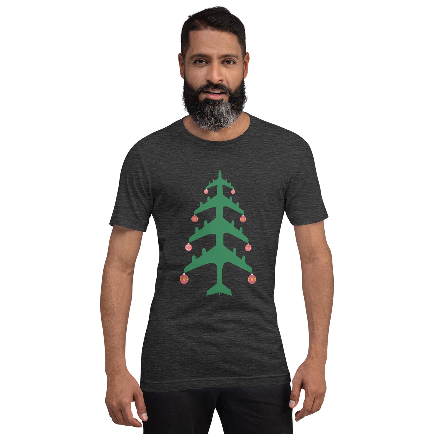 Airplane Christmas Tree Tee - UNISEX - 4 COLORS