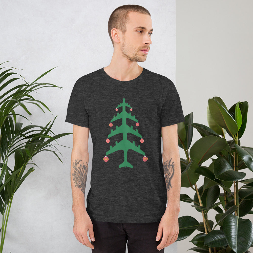 Airplane Christmas Tree Tee - UNISEX - 4 COLORS