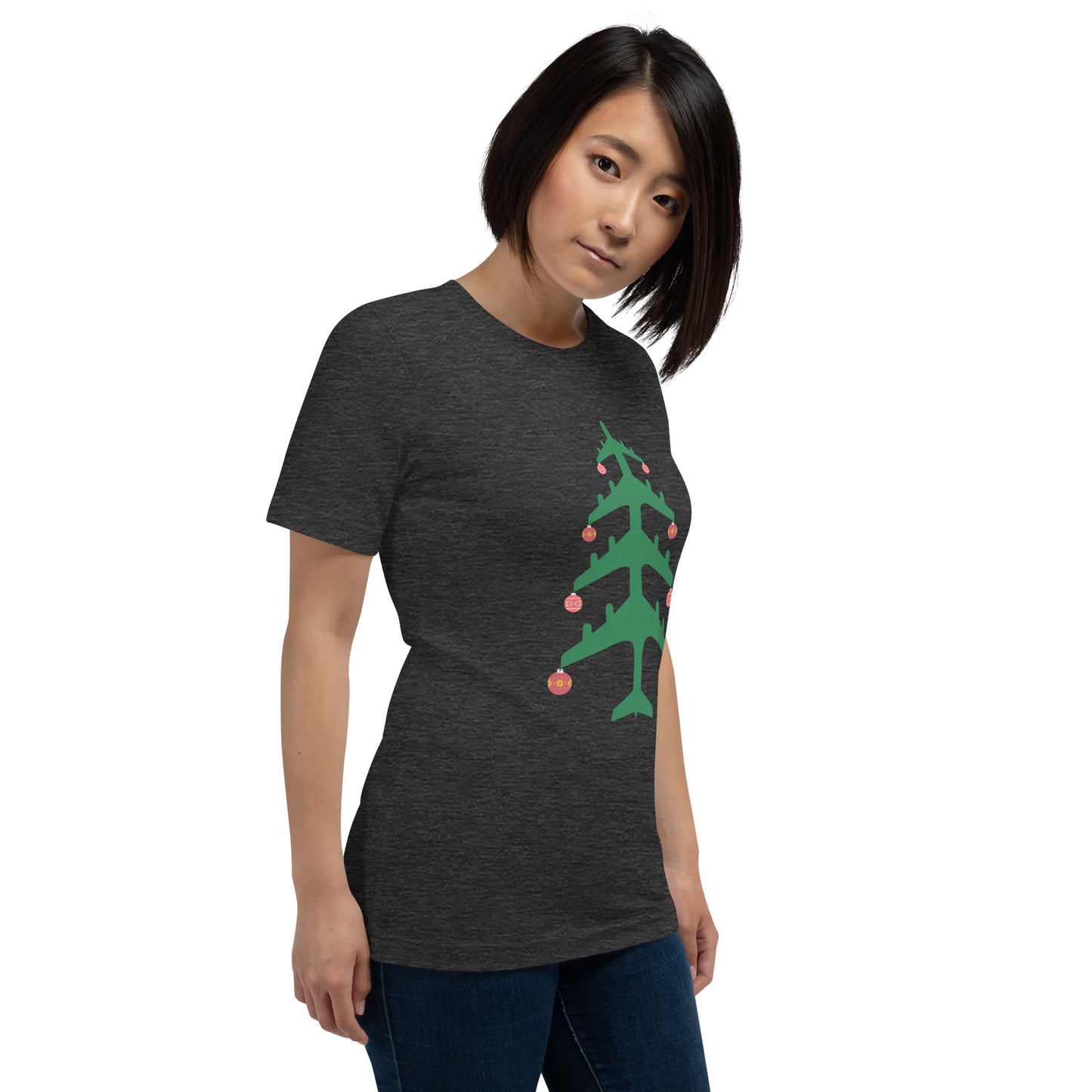 Airplane Christmas Tree Tee - UNISEX - 4 COLORS