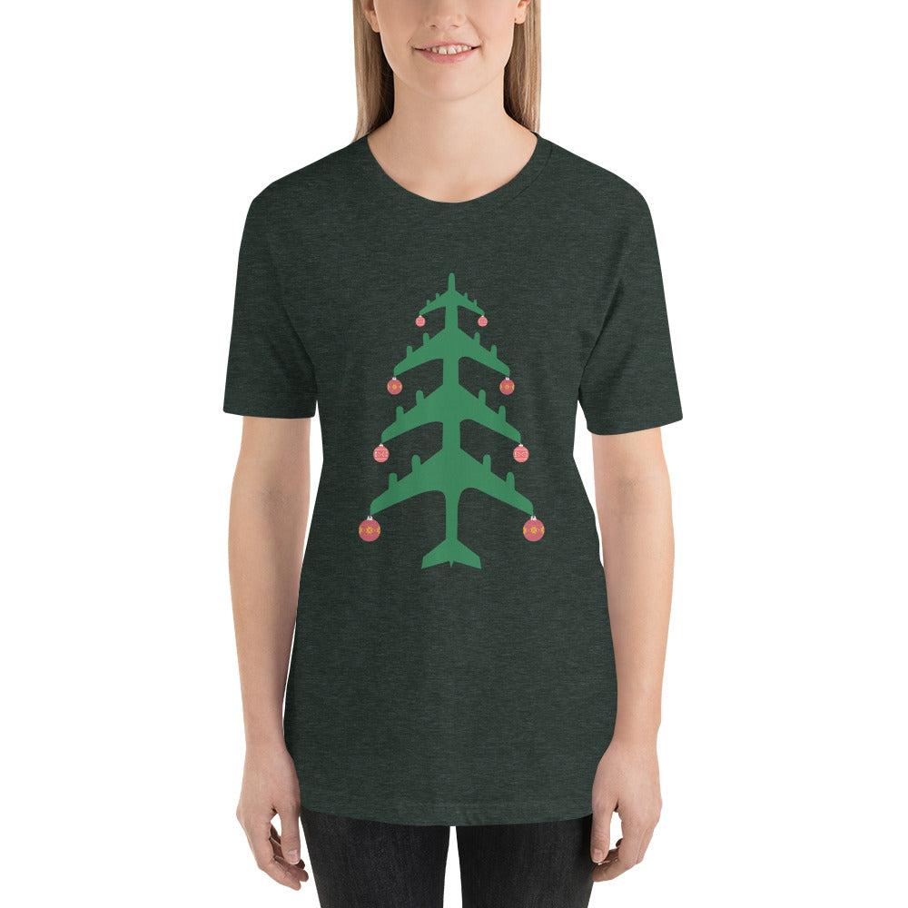 Airplane Christmas Tree Tee - UNISEX - 4 COLORS