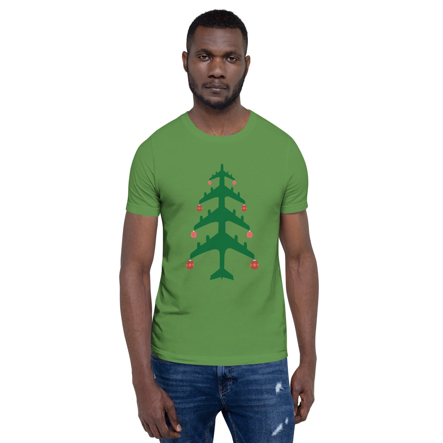 Airplane Christmas Tree Tee - UNISEX - 4 COLORS