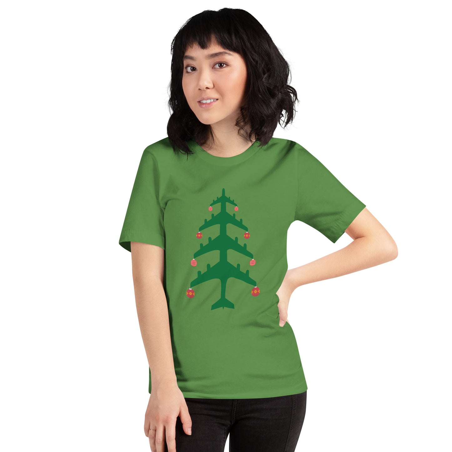 Airplane Christmas Tree Tee - UNISEX - 4 COLORS