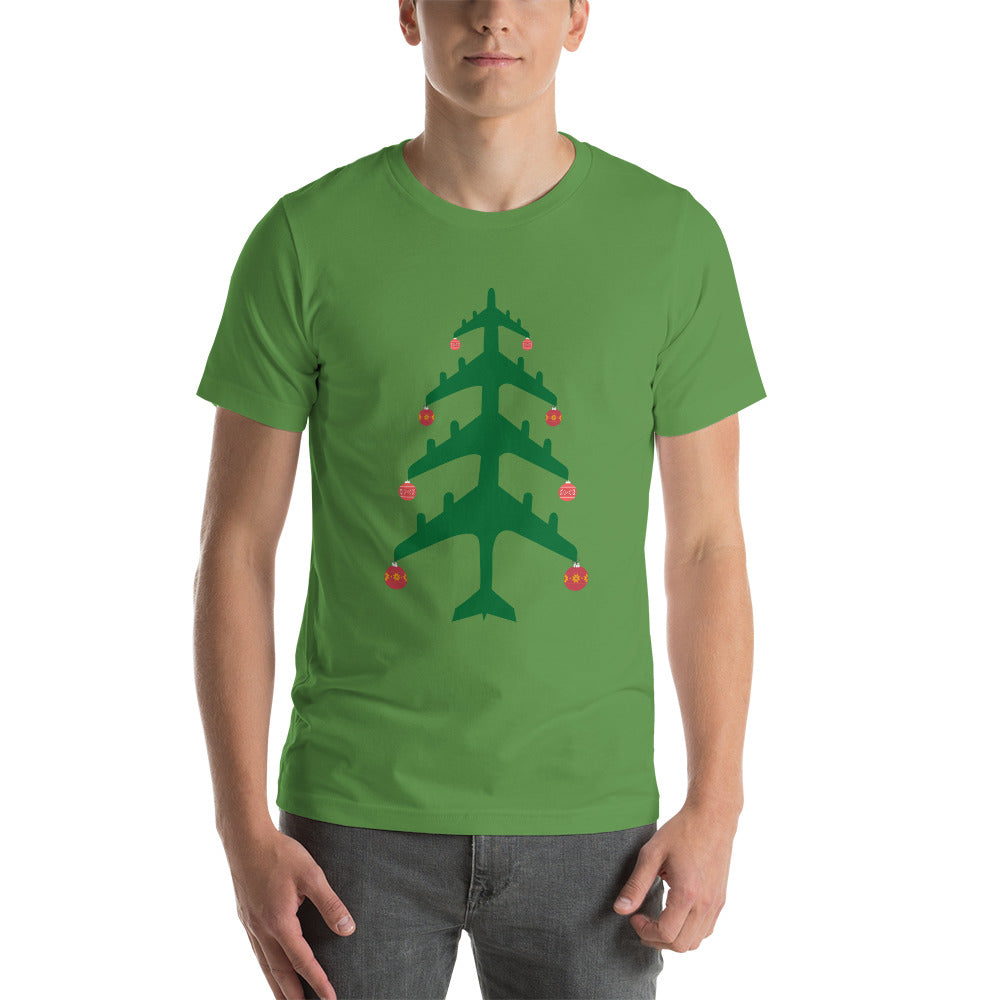 Airplane Christmas Tree Tee - UNISEX - 4 COLORS